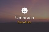 Sunset with Umbraco logo - Umbraco End of Life 