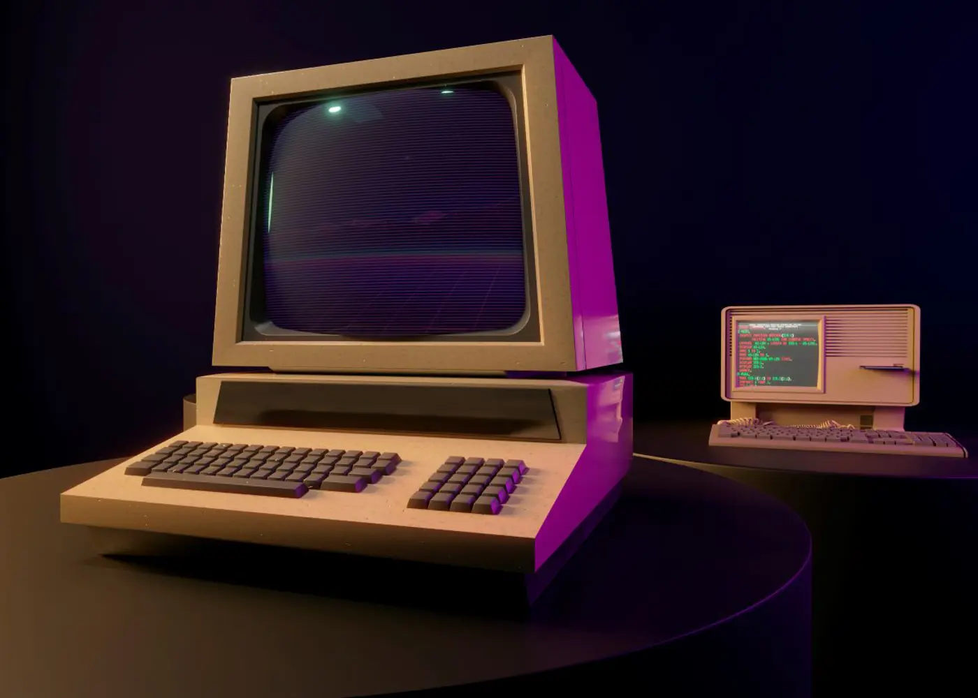 Retro Computer Desk Arrangement to Signify Out of Date CMS
