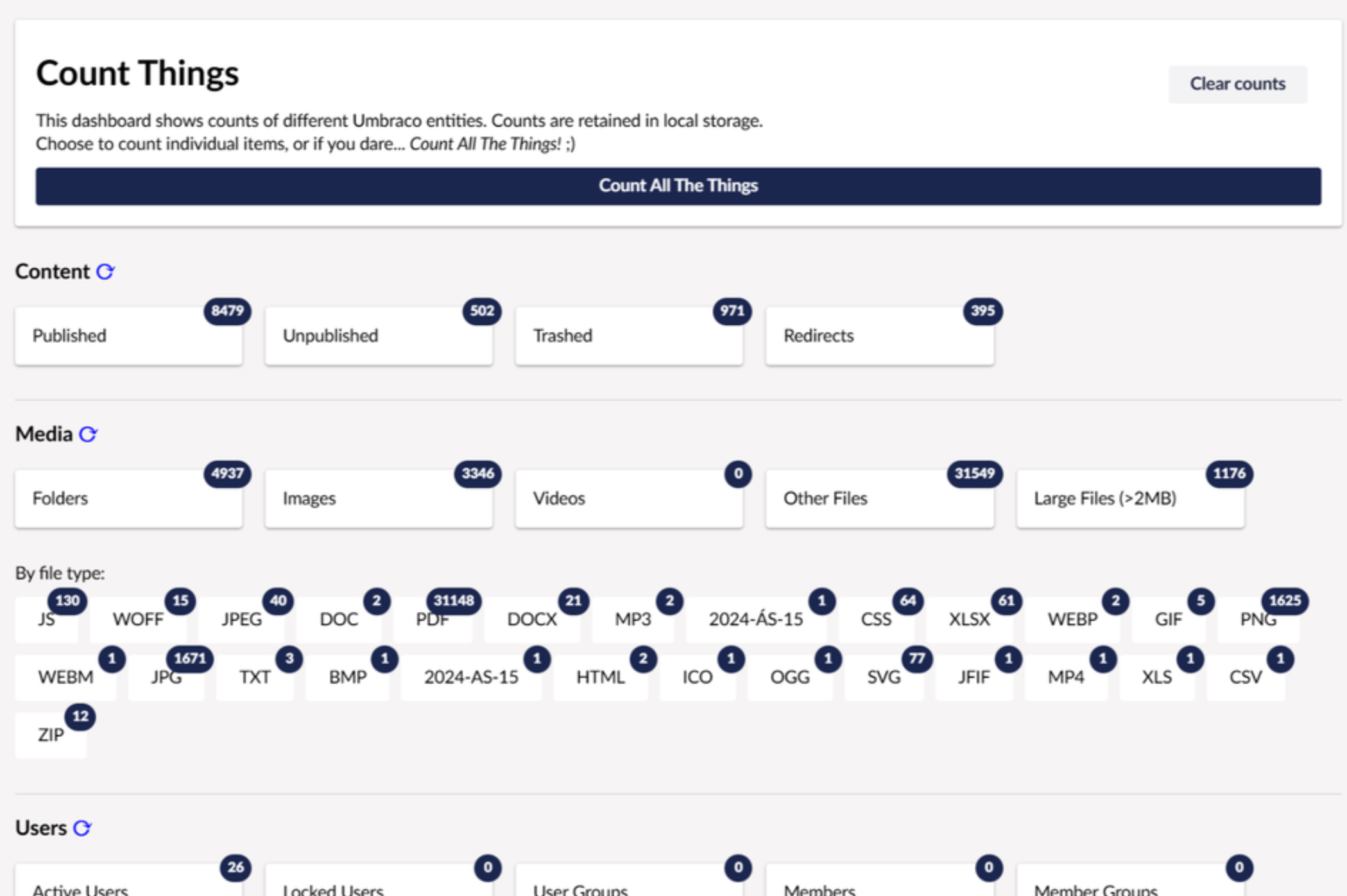 Screenshot from Umbraco Claude Demo