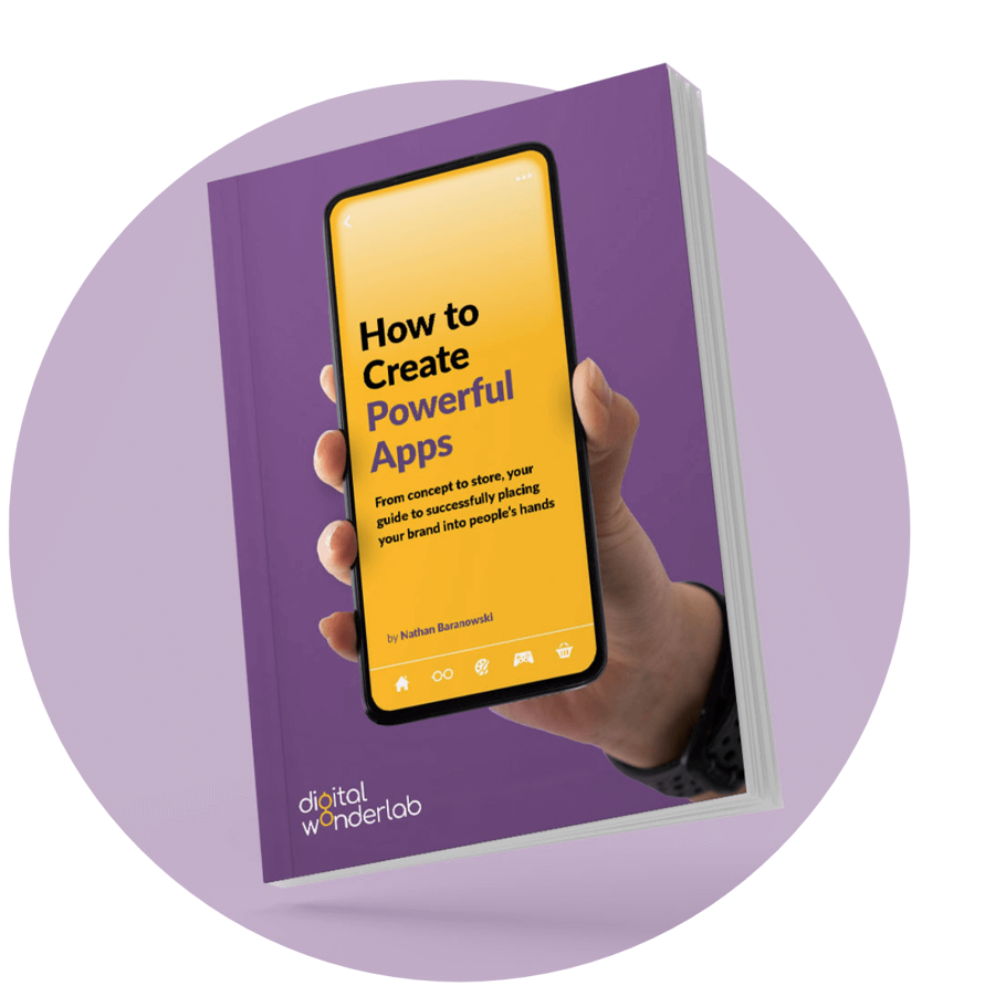 eBook front cover with hand holding mobile