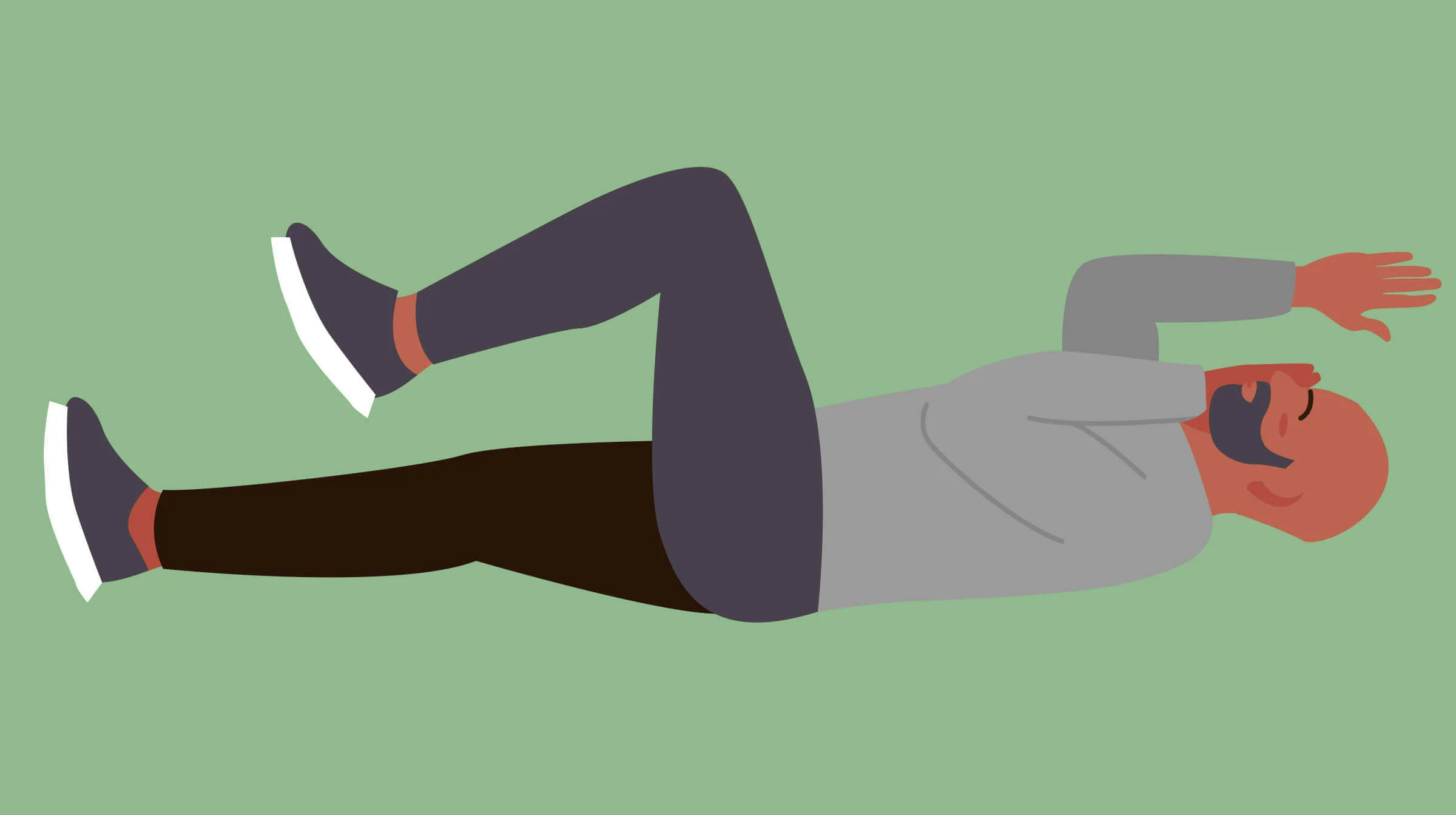 Graphic of a man in the recovery position