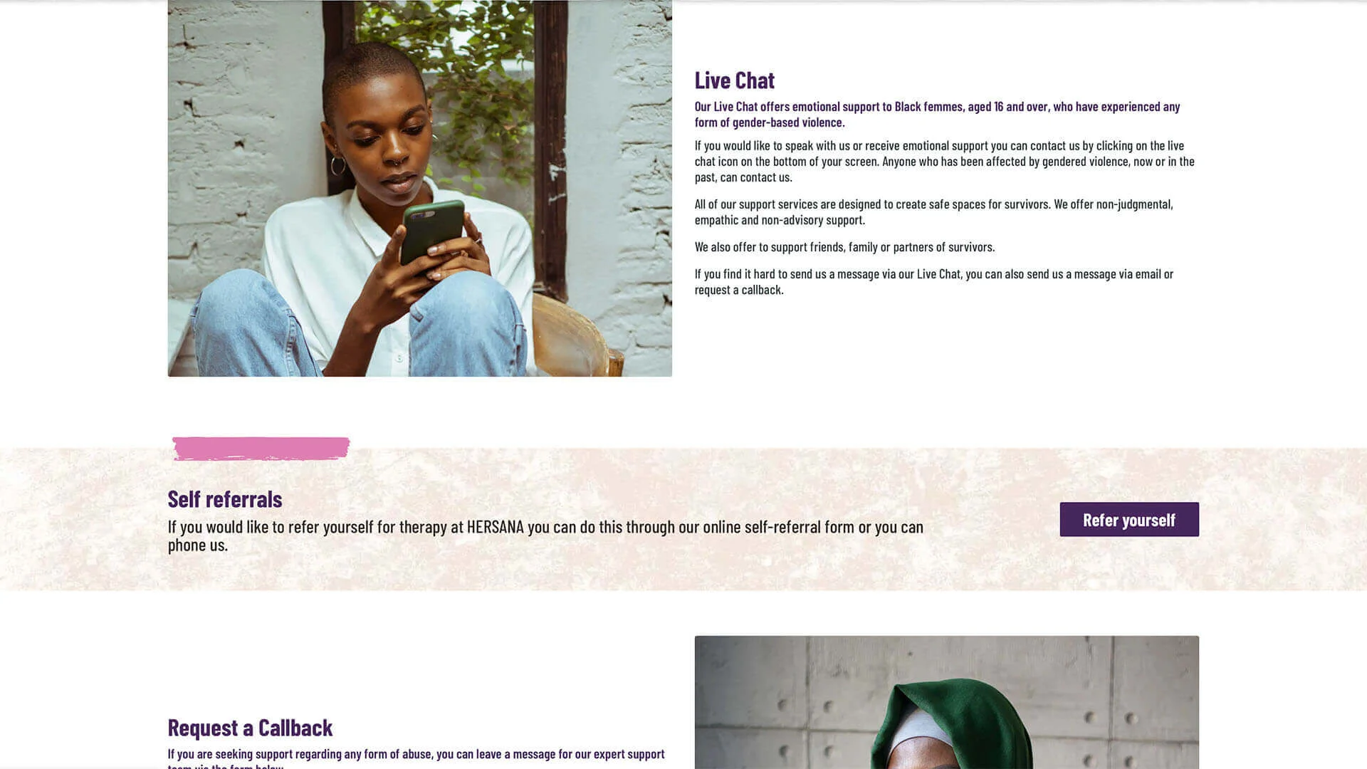 Hersana website screenshot