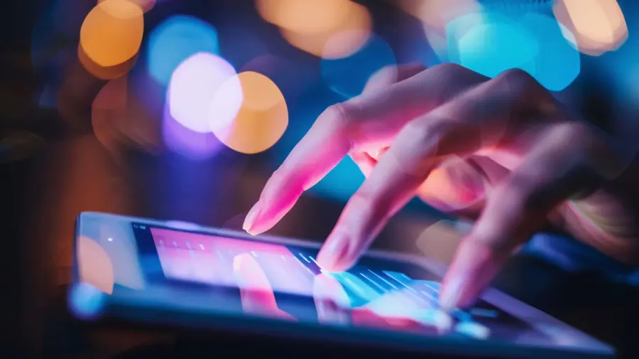 Person Typing Laptop With Word Screen