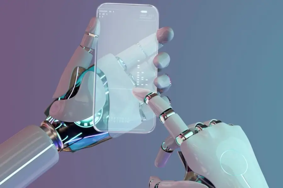 Robot using glass smartphone