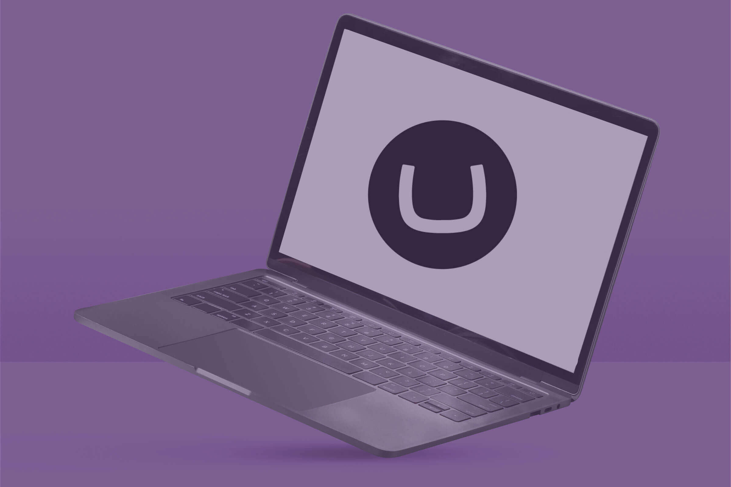 Laptop with Umbraco logo on screen