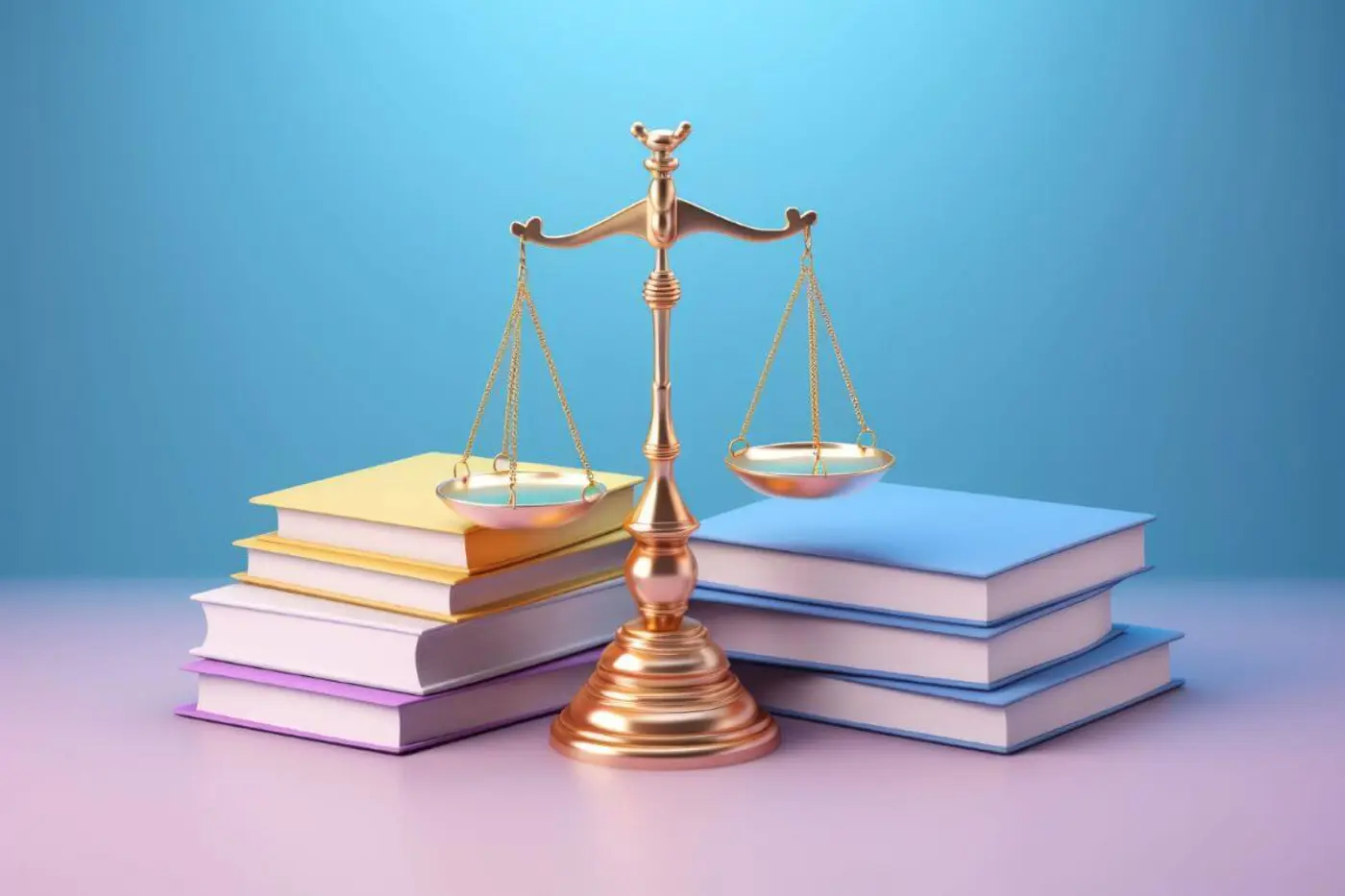 An image depicting a balanced scale positioned in front of a stack of law books, representing the dynamic nature of legal changes and the constant balancing act required in navigating evolving legal landscapes