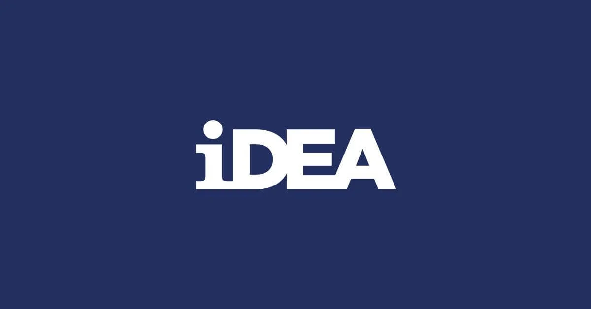 iDEA logo on a blue background