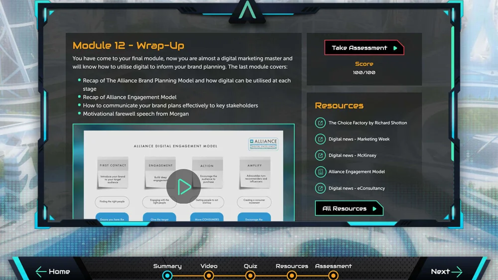 Alliance Screen Summary screenshot